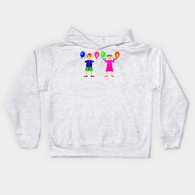 Happy kids Kids Hoodie by Elonium